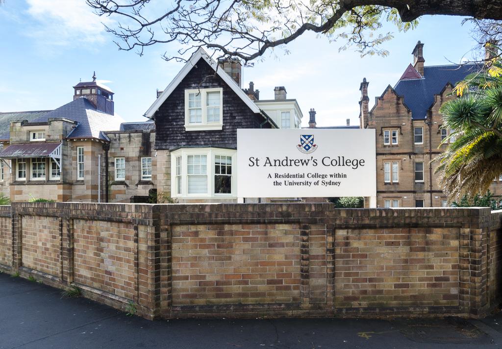 St Andrew’s College Main Building as seen from the corner of Missenden Road and Carillon Avenue, Camperdown.