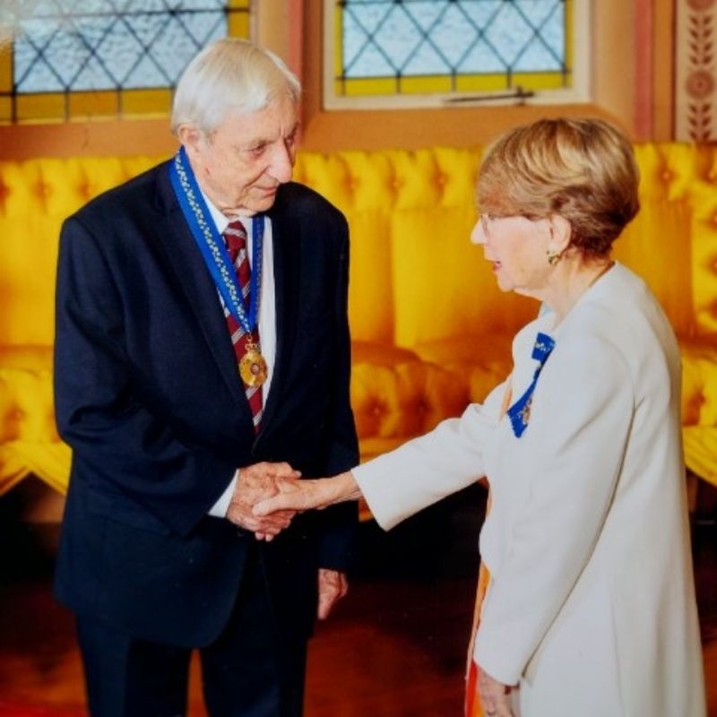 Graham Grant receiving AO