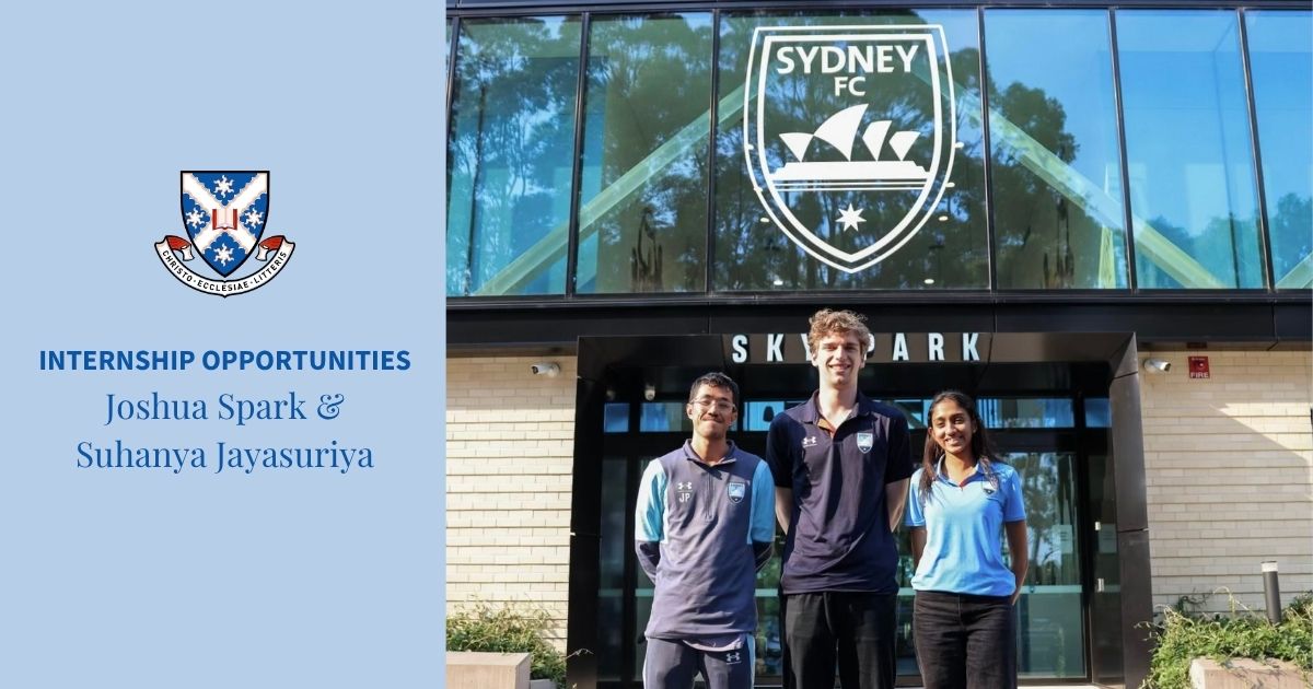 Joshua Spark and Suhanya Jayasuriya Sydney FC Internship