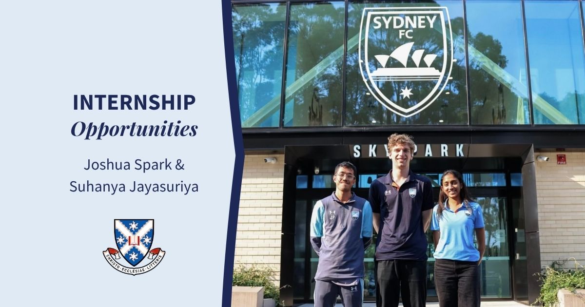 Joshua Spark and Suhanya Jayasuriya Sydney FC Internship