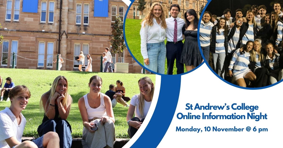 St Andrew's College Online Information Night Event Banner